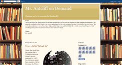 Desktop Screenshot of mrantcliffondemand.blogspot.com