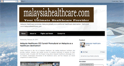 Desktop Screenshot of malaysiahealthcarecom.blogspot.com