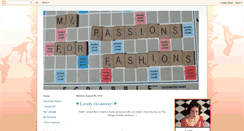 Desktop Screenshot of mypassionsforfashions.blogspot.com