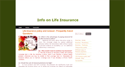 Desktop Screenshot of infoonlifeinsurance.blogspot.com