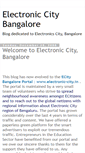 Mobile Screenshot of electronic-city-bangalore.blogspot.com