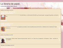 Tablet Screenshot of lalibreriadepapel.blogspot.com