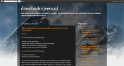 Desktop Screenshot of dewebschrijvers.blogspot.com