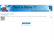 Tablet Screenshot of bani-la-bursa.blogspot.com