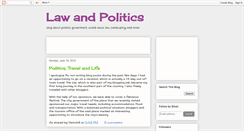 Desktop Screenshot of lawsandpolitics.blogspot.com