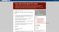 Desktop Screenshot of mumsdadsandkidsagainstsolecust.blogspot.com