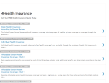 Tablet Screenshot of 4health-insurance.blogspot.com