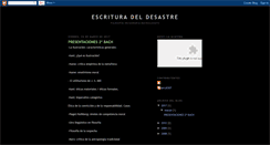 Desktop Screenshot of escrituradeldesastre.blogspot.com