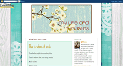 Desktop Screenshot of dessaslifeandthoughts.blogspot.com