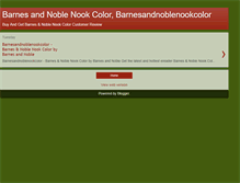 Tablet Screenshot of barnesandnoblenookcolor.blogspot.com