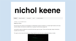 Desktop Screenshot of nicholkeenewrites.blogspot.com