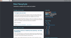 Desktop Screenshot of med-neophyte.blogspot.com