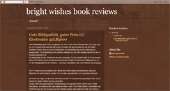 Desktop Screenshot of brightwishesbookreviews.blogspot.com