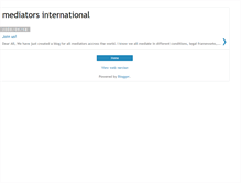 Tablet Screenshot of mediatorsinternational.blogspot.com