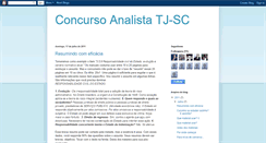 Desktop Screenshot of concursoanalistatj-sc.blogspot.com