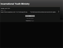 Tablet Screenshot of incarnationalyouthministry.blogspot.com