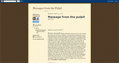 Desktop Screenshot of messagesfromthepulpit.blogspot.com