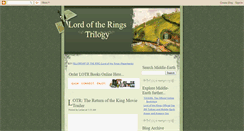 Desktop Screenshot of lordoftheringstrilogy.blogspot.com