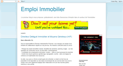 Desktop Screenshot of emploi-immobilier.blogspot.com