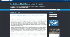 Desktop Screenshot of forbiddenquestionsbiblefaith.blogspot.com