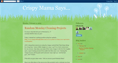 Desktop Screenshot of crispymamasays.blogspot.com