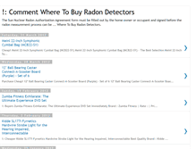 Tablet Screenshot of commentwheretobuyradondetectors.blogspot.com