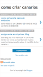 Mobile Screenshot of comocriarcanarios.blogspot.com