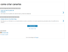 Tablet Screenshot of comocriarcanarios.blogspot.com