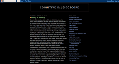 Desktop Screenshot of cognitivekaleidoscope.blogspot.com