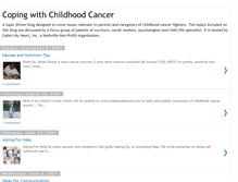 Tablet Screenshot of copingwithchildhoodcancer.blogspot.com
