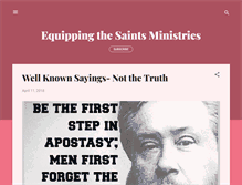 Tablet Screenshot of equippingthesaintsministries.blogspot.com