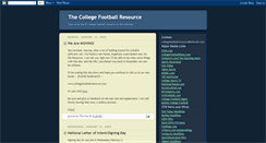 Desktop Screenshot of collegefootballresource.blogspot.com
