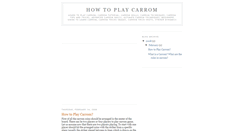 Desktop Screenshot of howtoplaycarrom.blogspot.com