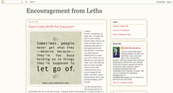 Desktop Screenshot of encouragementfromletha.blogspot.com
