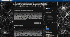 Desktop Screenshot of neurotransmisoresyalimentacion.blogspot.com