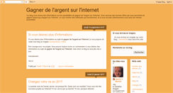 Desktop Screenshot of gagnerdelargentsurlinternet.blogspot.com