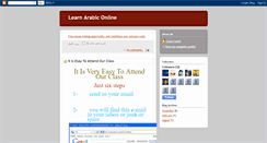 Desktop Screenshot of learning-arabic-online.blogspot.com