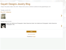 Tablet Screenshot of gayatridesignsjewelry.blogspot.com