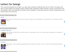 Tablet Screenshot of lettersforgeorge.blogspot.com
