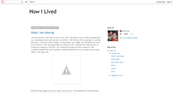 Desktop Screenshot of howilived.blogspot.com