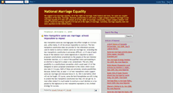 Desktop Screenshot of nationalmarriageequality.blogspot.com