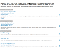 Tablet Screenshot of infousahawanmalaysia.blogspot.com