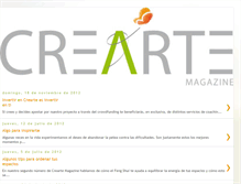 Tablet Screenshot of creartemagazine.blogspot.com