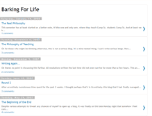 Tablet Screenshot of barkingforlife.blogspot.com