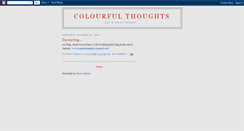 Desktop Screenshot of colourfulthoughts.blogspot.com