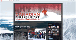Desktop Screenshot of canadianskiquest.blogspot.com