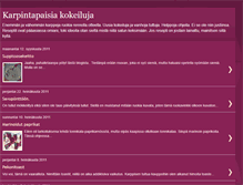 Tablet Screenshot of karpintapaisiakokeiluja.blogspot.com