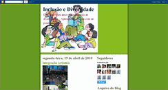Desktop Screenshot of inclusoediversidade.blogspot.com