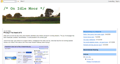 Desktop Screenshot of on-idle-moor.blogspot.com