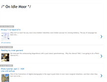 Tablet Screenshot of on-idle-moor.blogspot.com